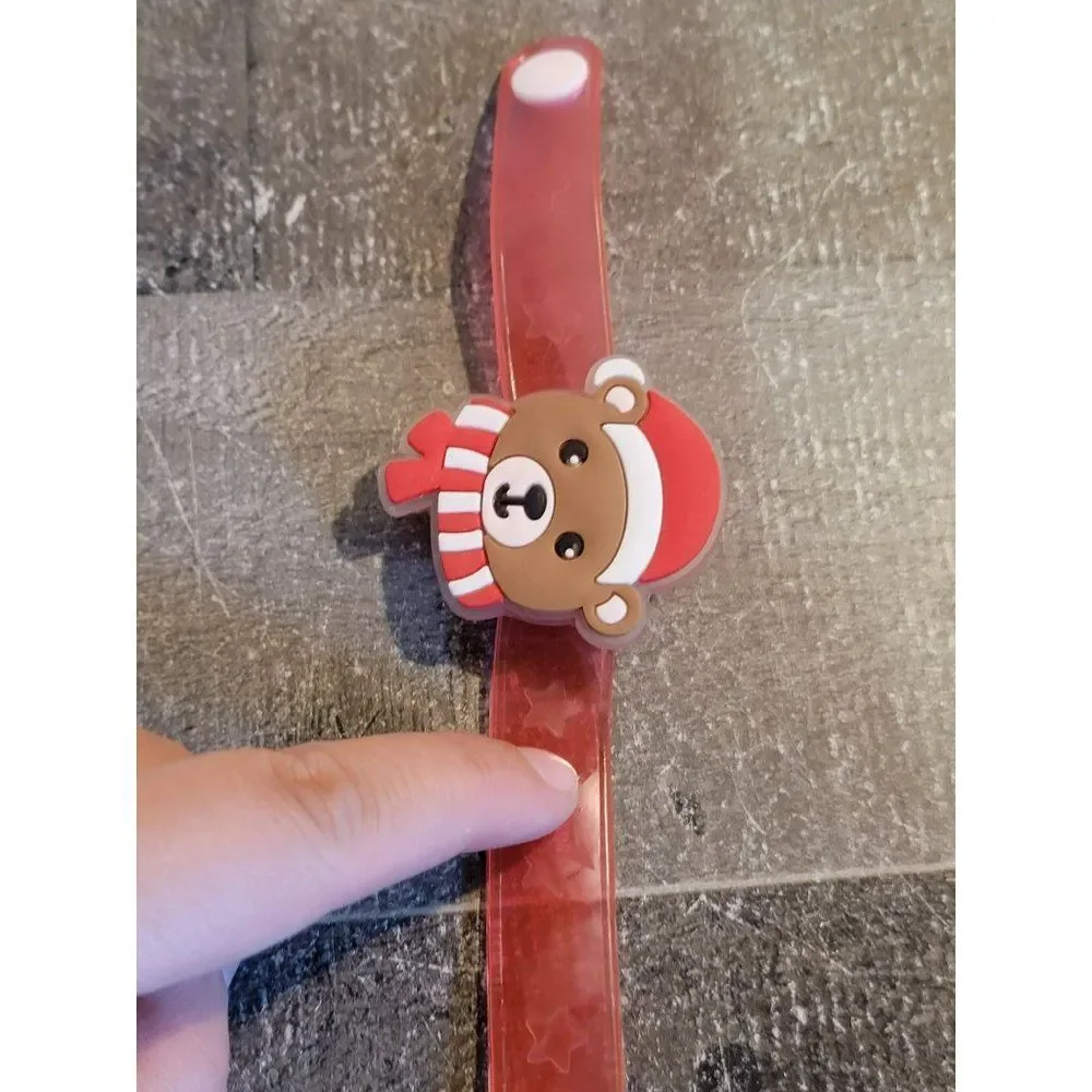Youth Santa Claus teddy bear red bracelet accessory‎ Xmas